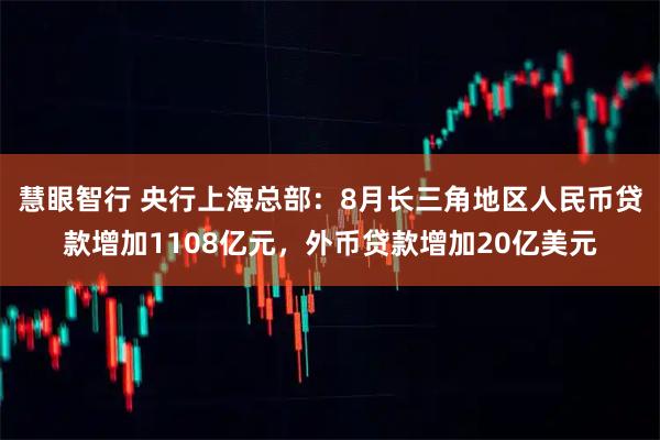 慧眼智行 央行上海总部：8月长三角地区人民币贷款增加1108亿元，外币贷款增加20亿美元